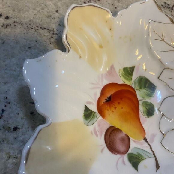 - vintage Germany‎ Fruit Themed 2 compartment ceramic Serving Tray - Picture 8 of 8